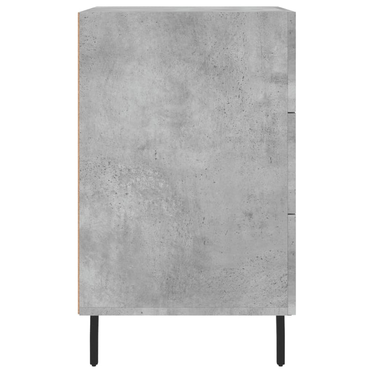 Nachtkastje 40x40x66 cm bewerkt hout betongrijs MeubelReus