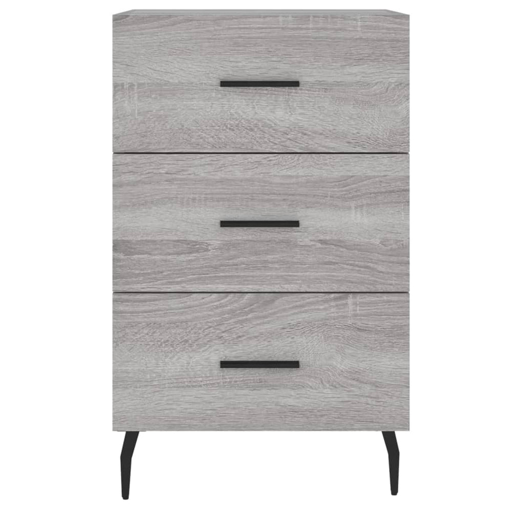 Nachtkastje 40x40x66 cm bewerkt hout grijs sonoma eikenkleurig MeubelReus