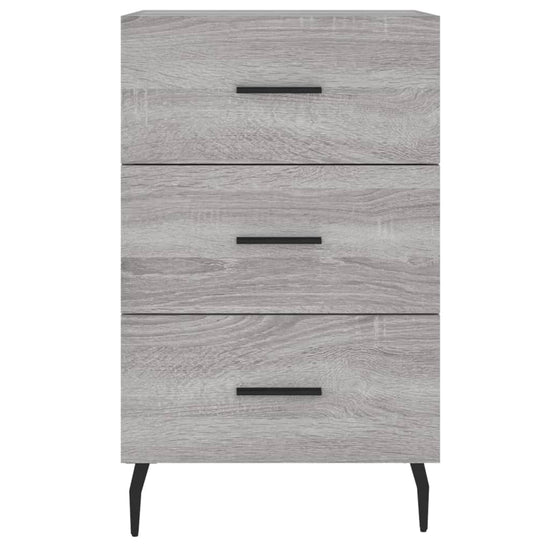 Nachtkastje 40x40x66 cm bewerkt hout grijs sonoma eikenkleurig MeubelReus