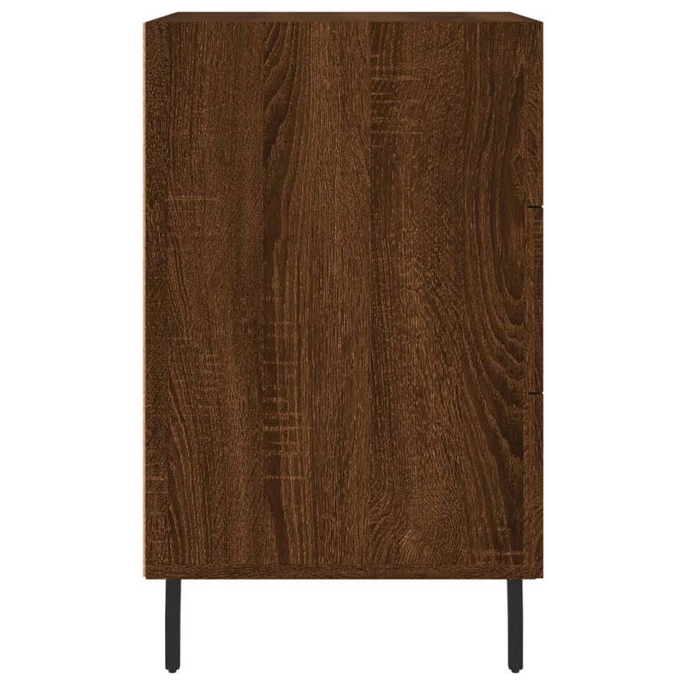 Nachtkastje 40x40x66 cm bewerkt hout bruin eikenkleur MeubelReus