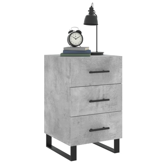 Nachtkastje 40x40x66 cm bewerkt hout betongrijs MeubelReus