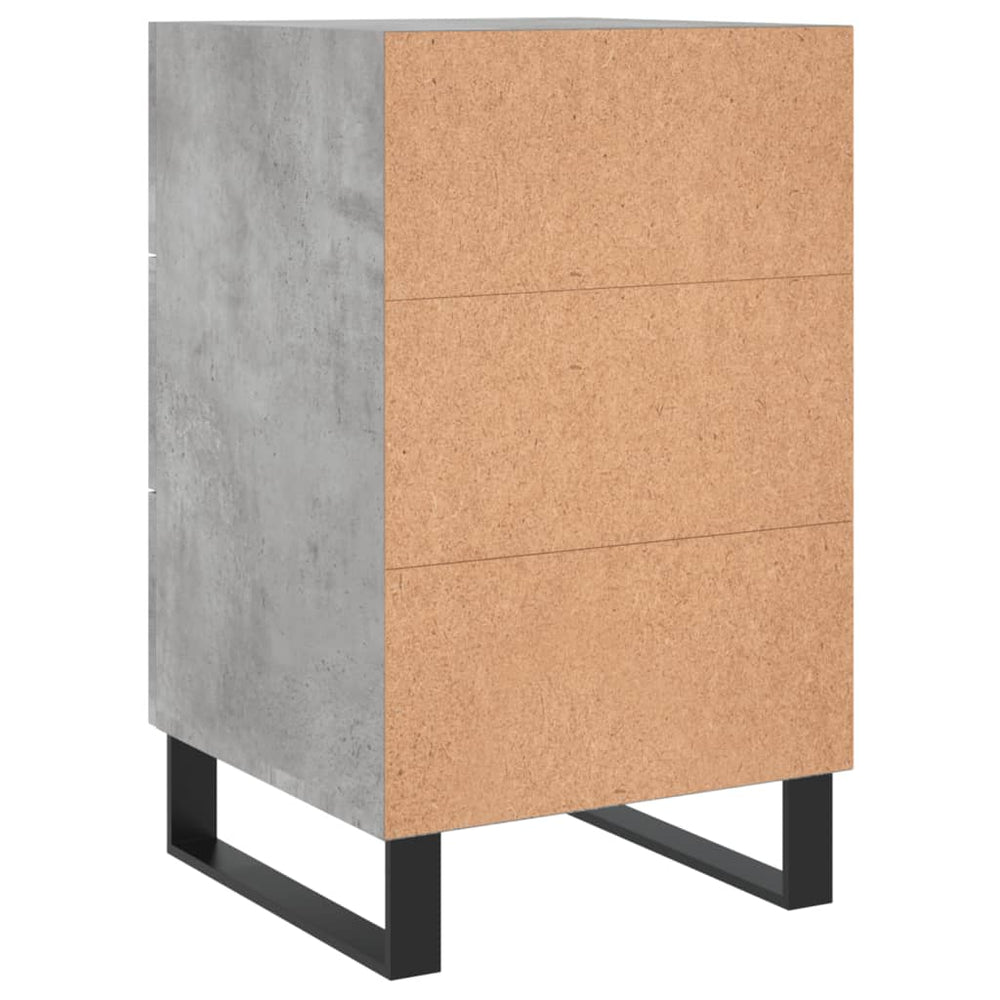 Nachtkastje 40x40x66 cm bewerkt hout betongrijs MeubelReus