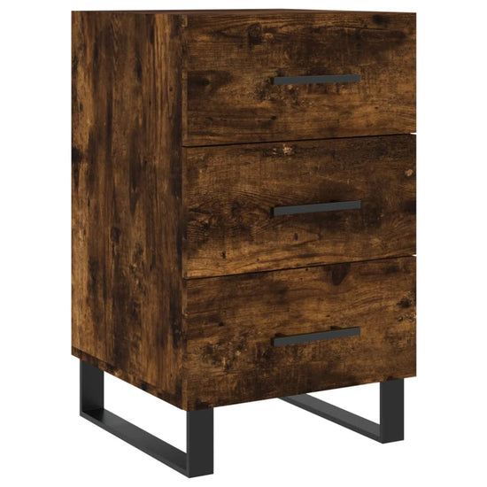 Nachtkastje 40x40x66 cm bewerkt hout gerookt eikenkleurig MeubelReus