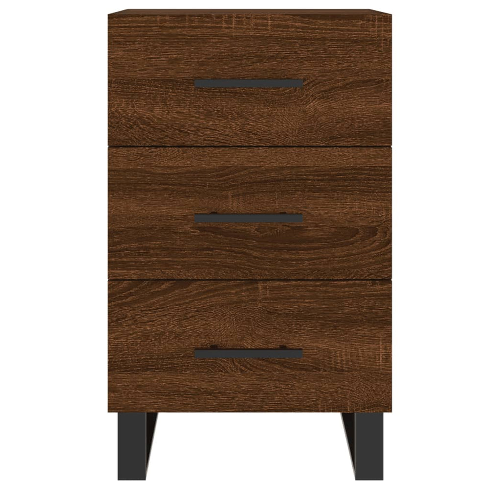 Nachtkastje 40x40x66 cm bewerkt hout bruin eikenkleur MeubelReus