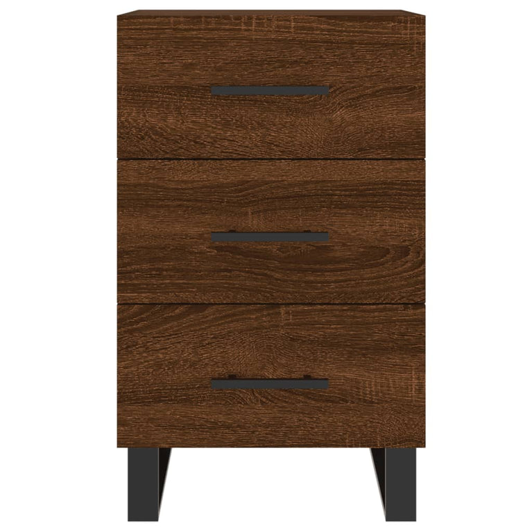 Nachtkastje 40x40x66 cm bewerkt hout bruin eikenkleur MeubelReus