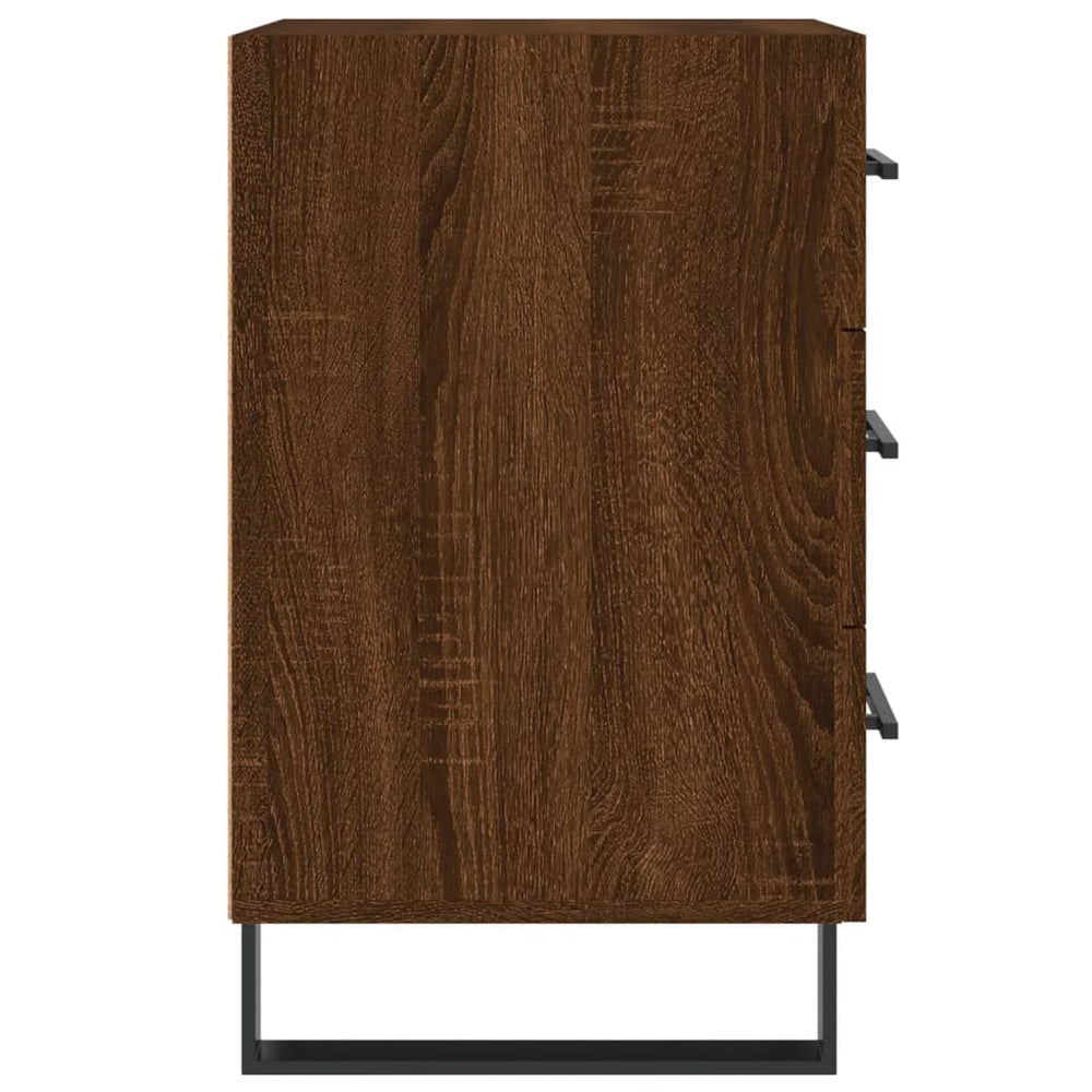 Nachtkastje 40x40x66 cm bewerkt hout bruin eikenkleur MeubelReus