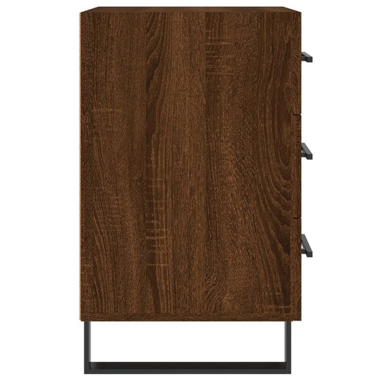 Nachtkastje 40x40x66 cm bewerkt hout bruin eikenkleur MeubelReus