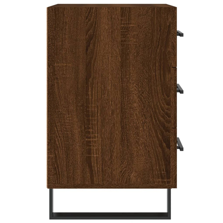 Nachtkastje 40x40x66 cm bewerkt hout bruin eikenkleur MeubelReus