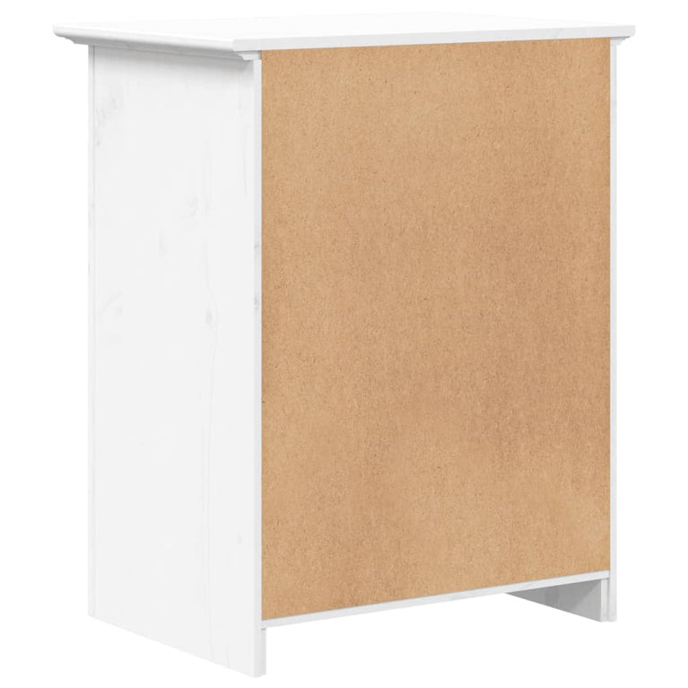 Nachtkastje BODO 53x38,5x66 cm massief grenenhout wit MeubelReus