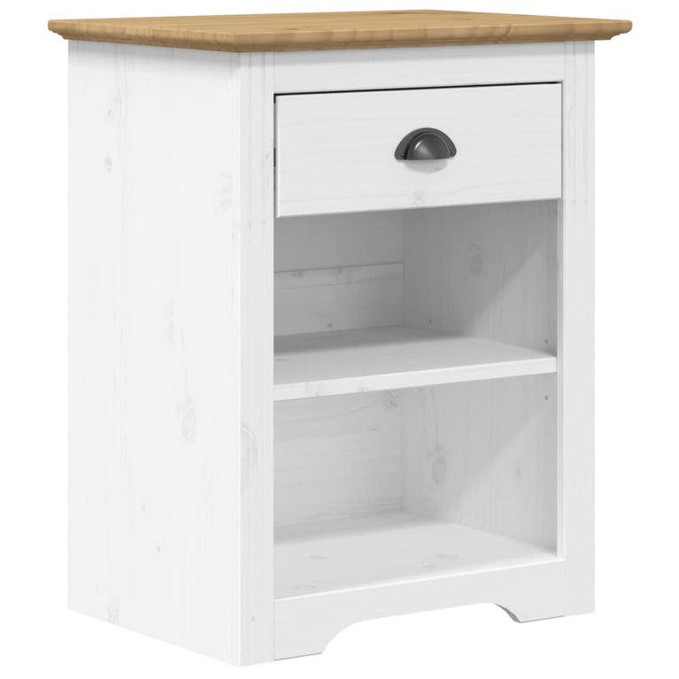 Nachtkastje BODO 53x38,5x66 cm massief grenenhout bruin MeubelReus
