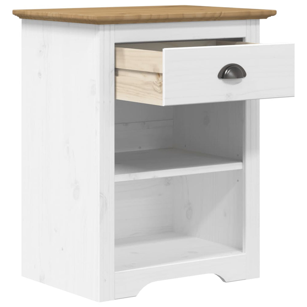 Nachtkastje BODO 53x38,5x66 cm massief grenenhout bruin MeubelReus