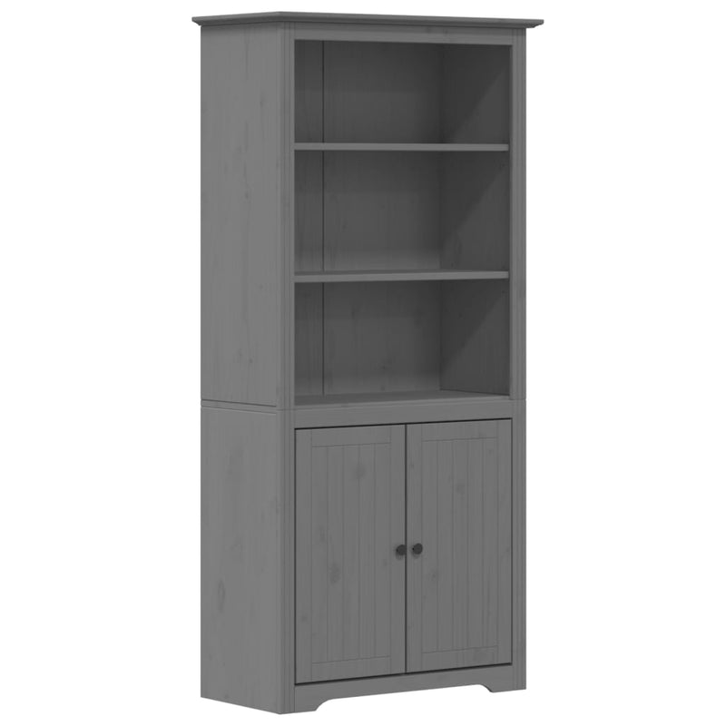 Boekenkast BODO 80x40x172 cm massief grenenhout grijs MeubelReus