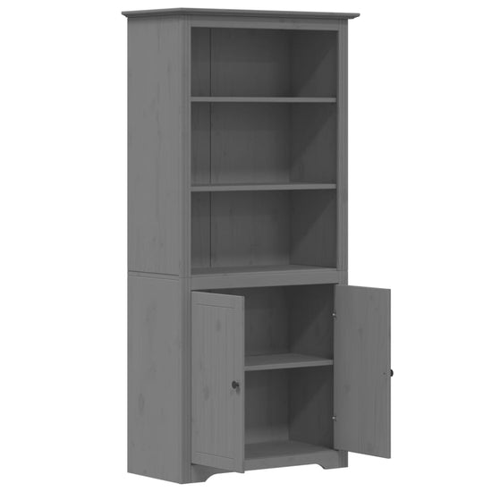 Boekenkast BODO 80x40x172 cm massief grenenhout grijs MeubelReus