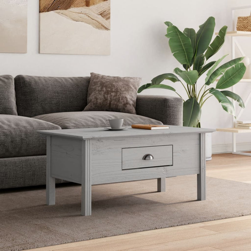 Salontafel BODO 100x55x45 cm massief grenenhout grijs MeubelReus