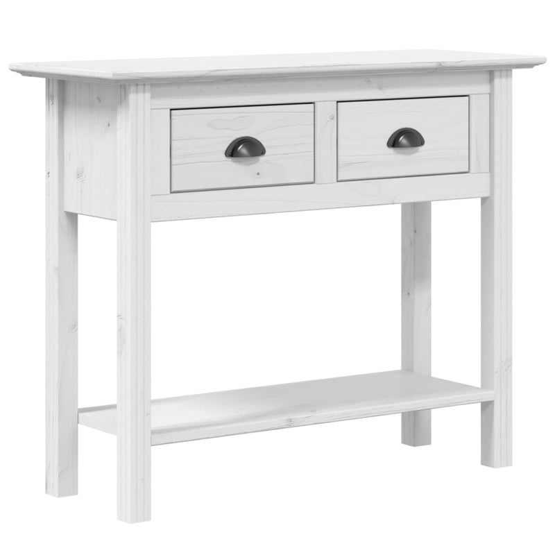 Wandtafel BODO 90x34,5x73 cm massief grenenhout wit MeubelReus