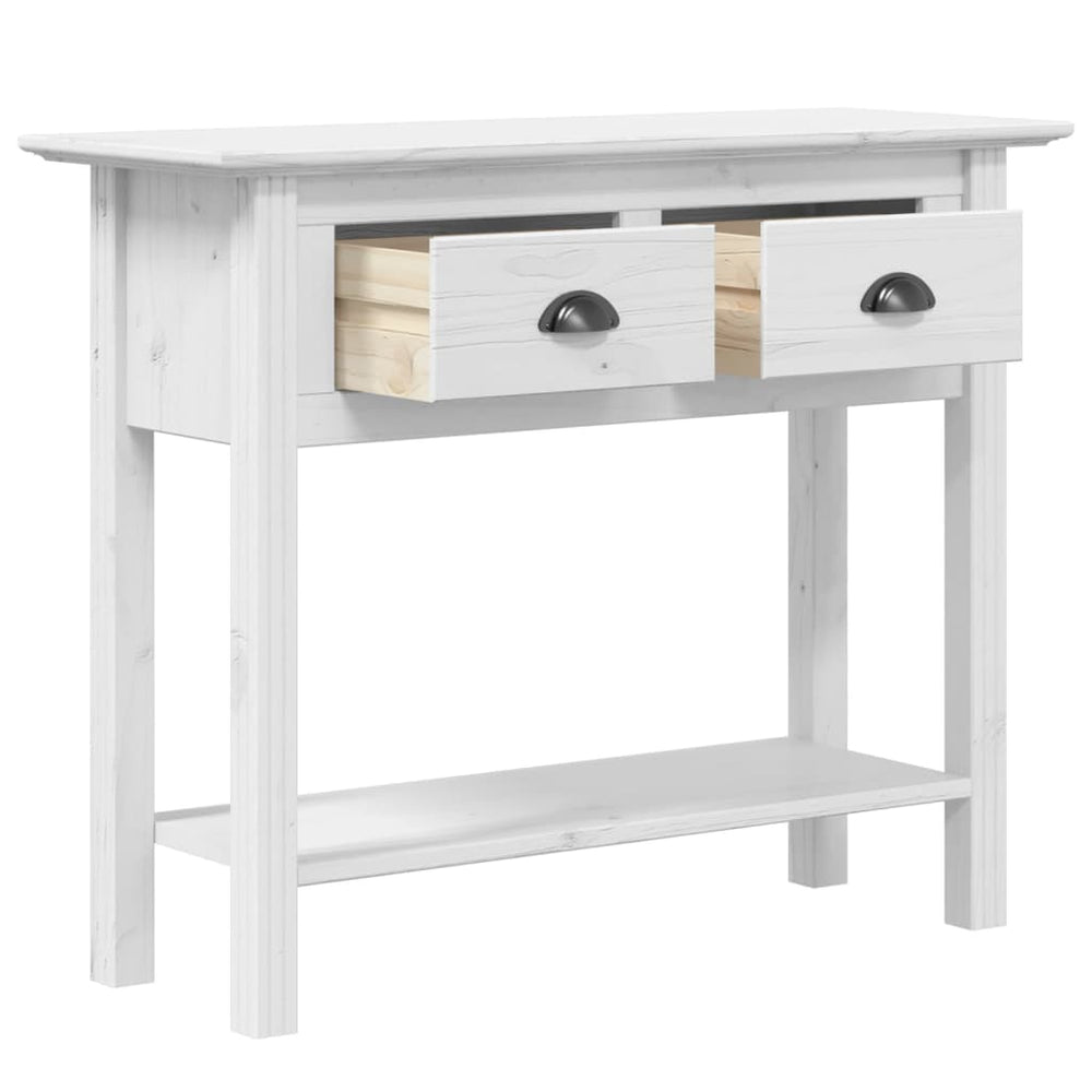 Wandtafel BODO 90x34,5x73 cm massief grenenhout wit MeubelReus