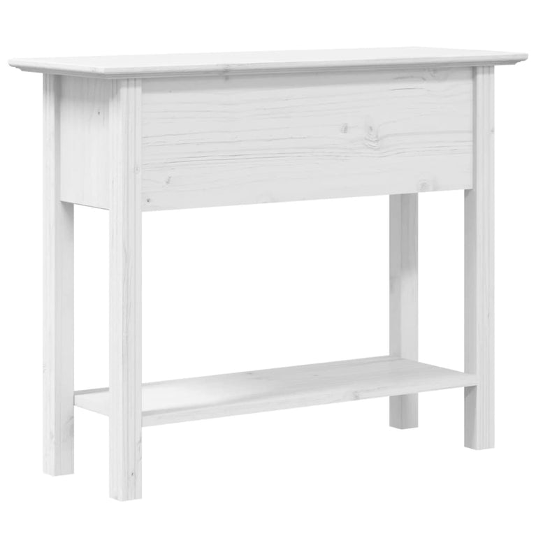 Wandtafel BODO 90x34,5x73 cm massief grenenhout wit MeubelReus