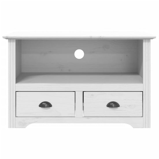 Tv-meubel met 2 lades BODO 91x43x56 cm massief grenenhout wit MeubelReus