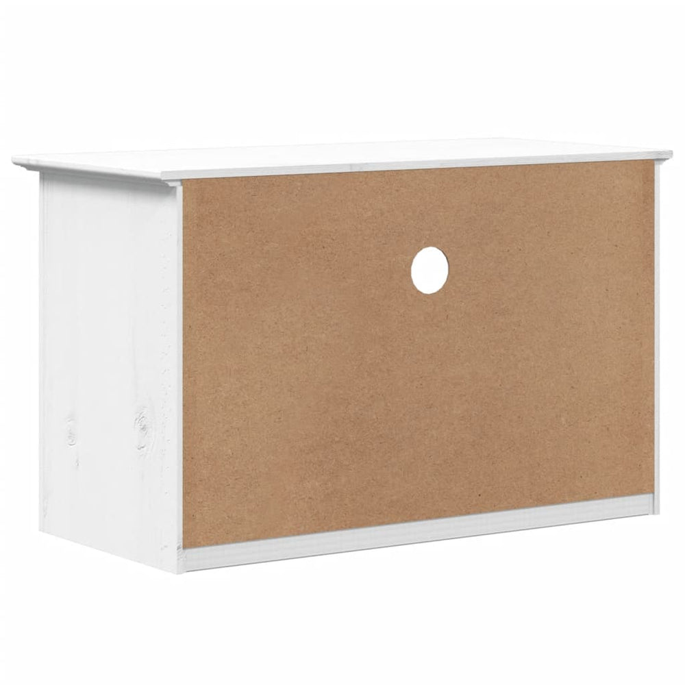 Tv-meubel met 2 lades BODO 91x43x56 cm massief grenenhout wit MeubelReus