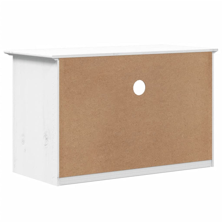 Tv-meubel met 2 lades BODO 91x43x56 cm massief grenenhout wit MeubelReus