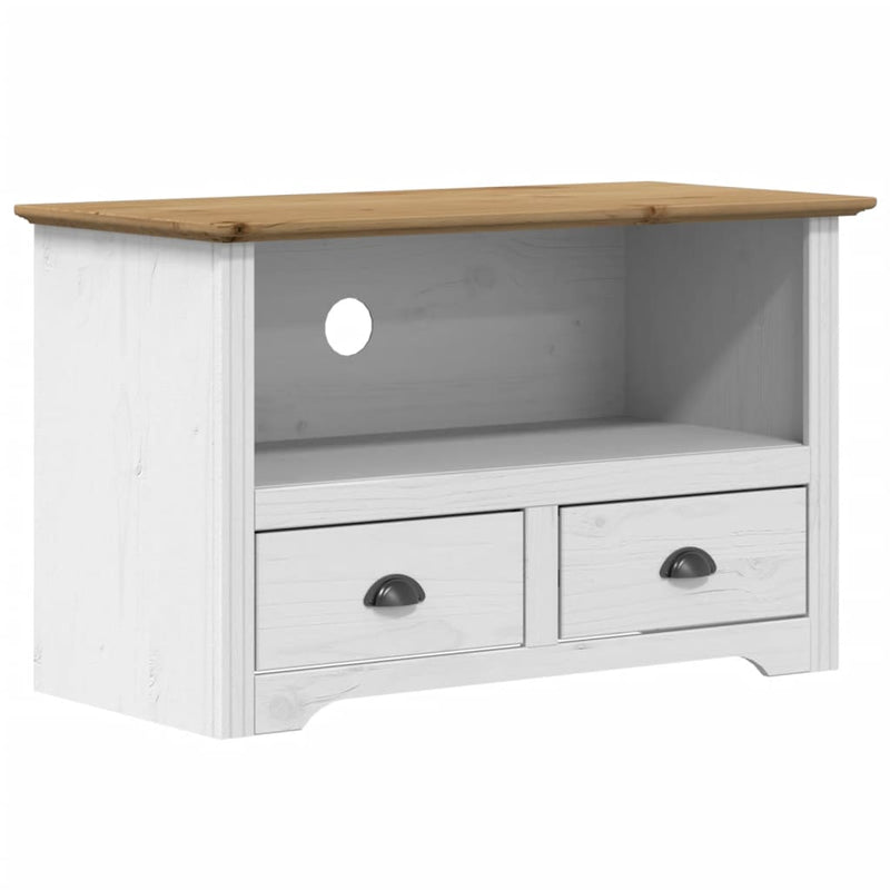 Tv-meubel met 2 lades BODO 91x43x56 cm massief grenenhout bruin MeubelReus
