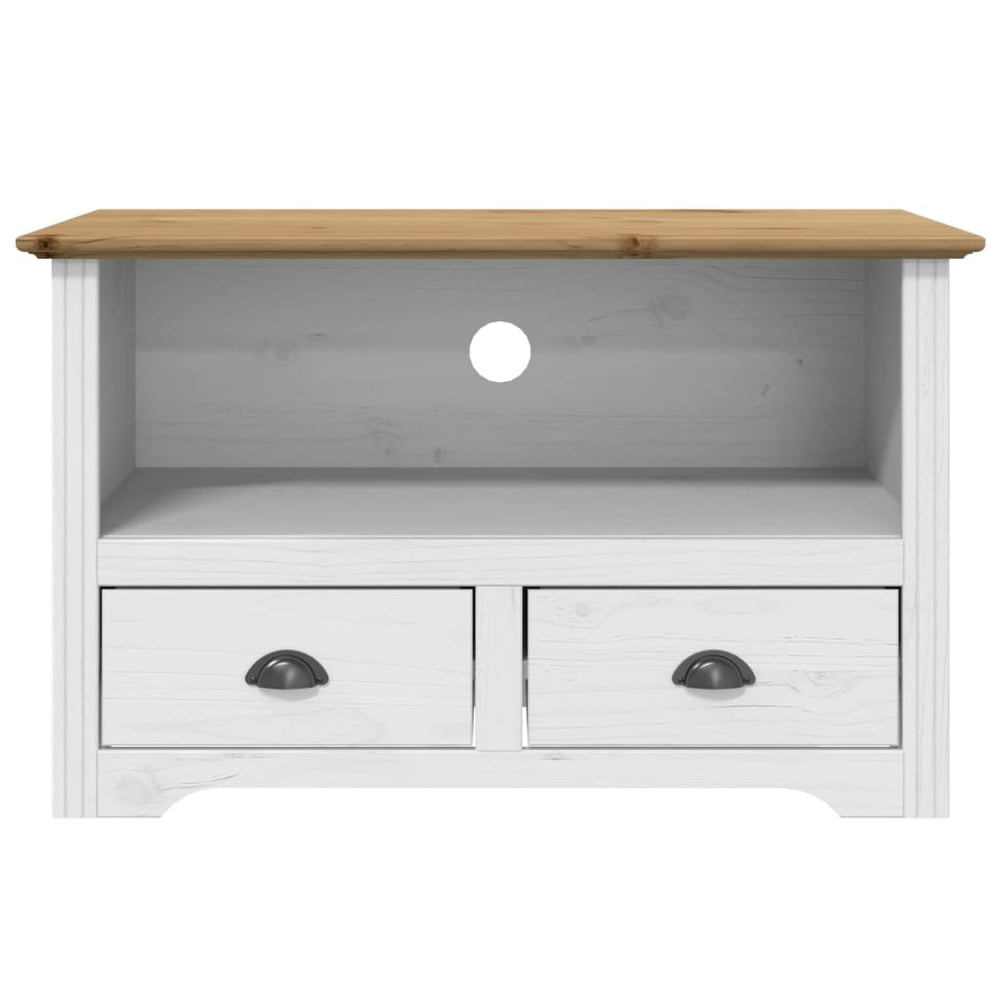 Tv-meubel met 2 lades BODO 91x43x56 cm massief grenenhout bruin MeubelReus