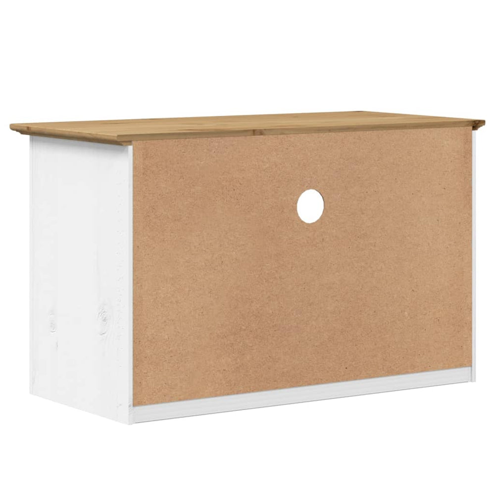 Tv-meubel met 2 lades BODO 91x43x56 cm massief grenenhout bruin MeubelReus