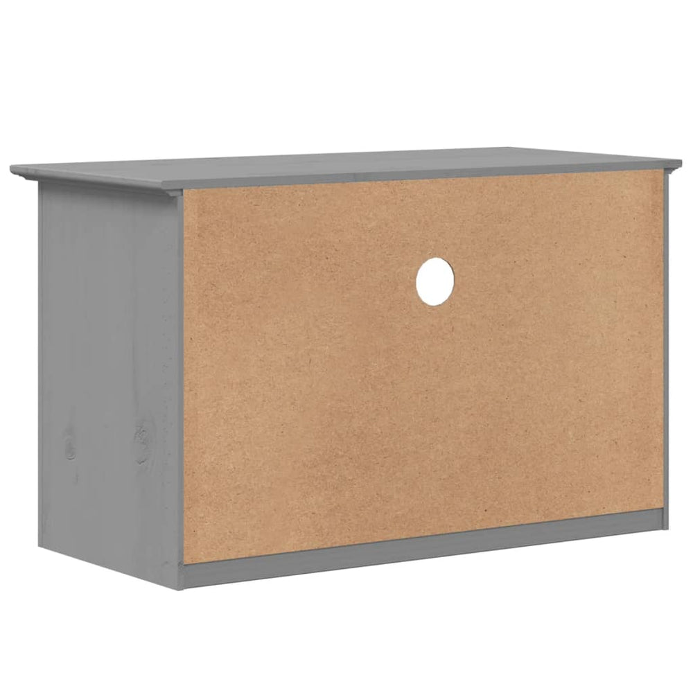 Tv-meubel met 2 lades BODO 91x43x56 cm massief grenenhout grijs MeubelReus