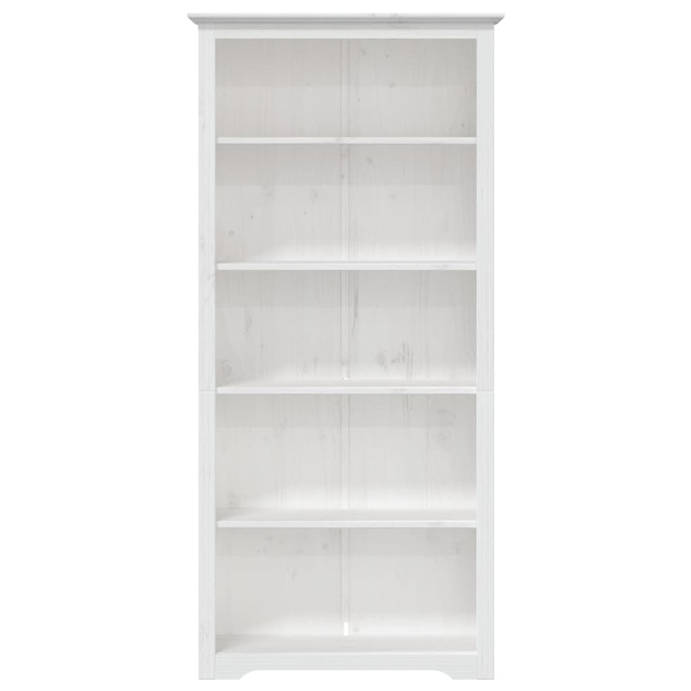 Boekenkast 5-laags BODO 80x38x180 cm massief grenenhout wit MeubelReus