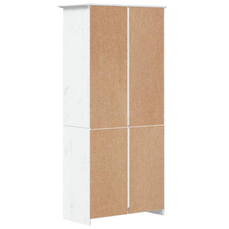 Boekenkast 5-laags BODO 80x38x180 cm massief grenenhout wit MeubelReus