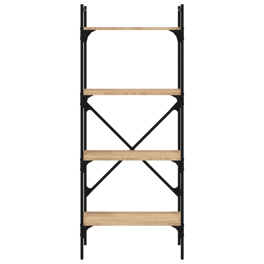 Boekenkast 4-laags 56x31,5x138,5 cm bewerkt hout sonoma eiken MeubelReus