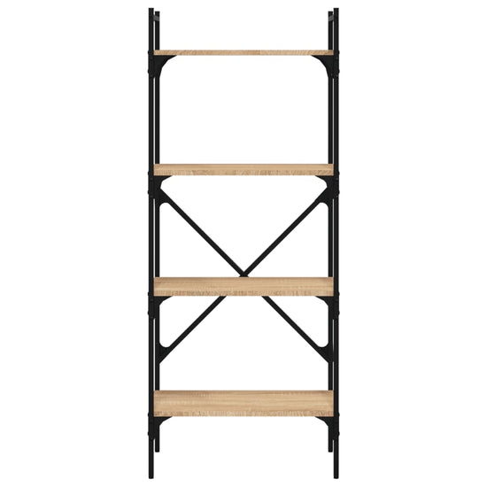 Boekenkast 4-laags 56x31,5x138,5 cm bewerkt hout sonoma eiken MeubelReus