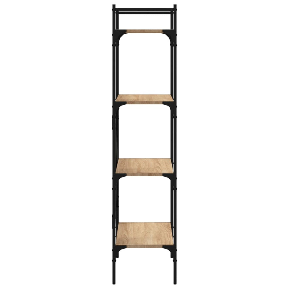 Boekenkast 4-laags 56x31,5x138,5 cm bewerkt hout sonoma eiken MeubelReus