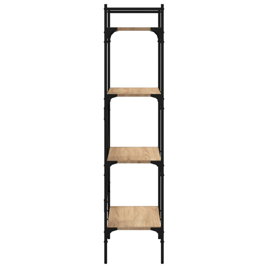Boekenkast 4-laags 56x31,5x138,5 cm bewerkt hout sonoma eiken MeubelReus