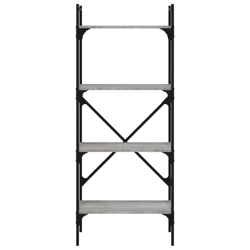 Boekenkast 4-laags 56x31,5x138,5 cm bewerkt hout grijs sonoma MeubelReus