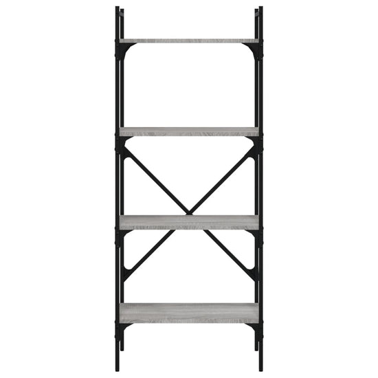 Boekenkast 4-laags 56x31,5x138,5 cm bewerkt hout grijs sonoma MeubelReus