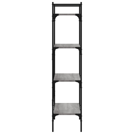 Boekenkast 4-laags 56x31,5x138,5 cm bewerkt hout grijs sonoma MeubelReus