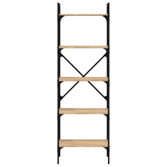 Boekenkast 5-laags 56x31,5x174 cm bewerkt hout sonoma eiken MeubelReus