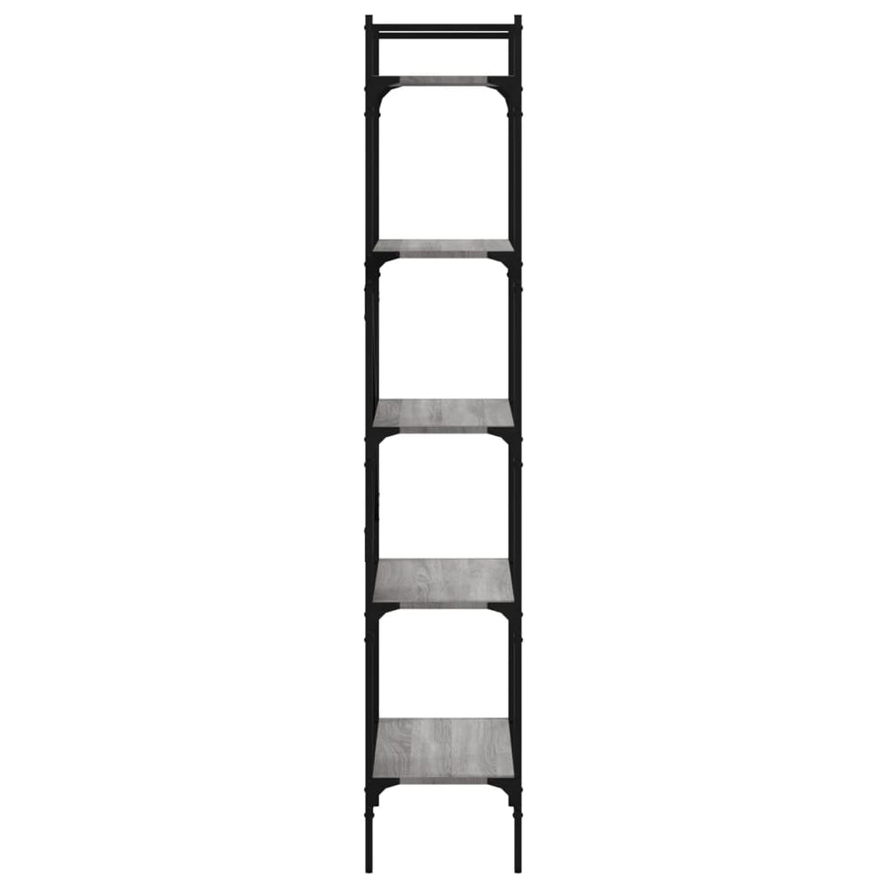 Boekenkast 5-laags 56x31,5x174 cm bewerkt hout grijs sonoma MeubelReus