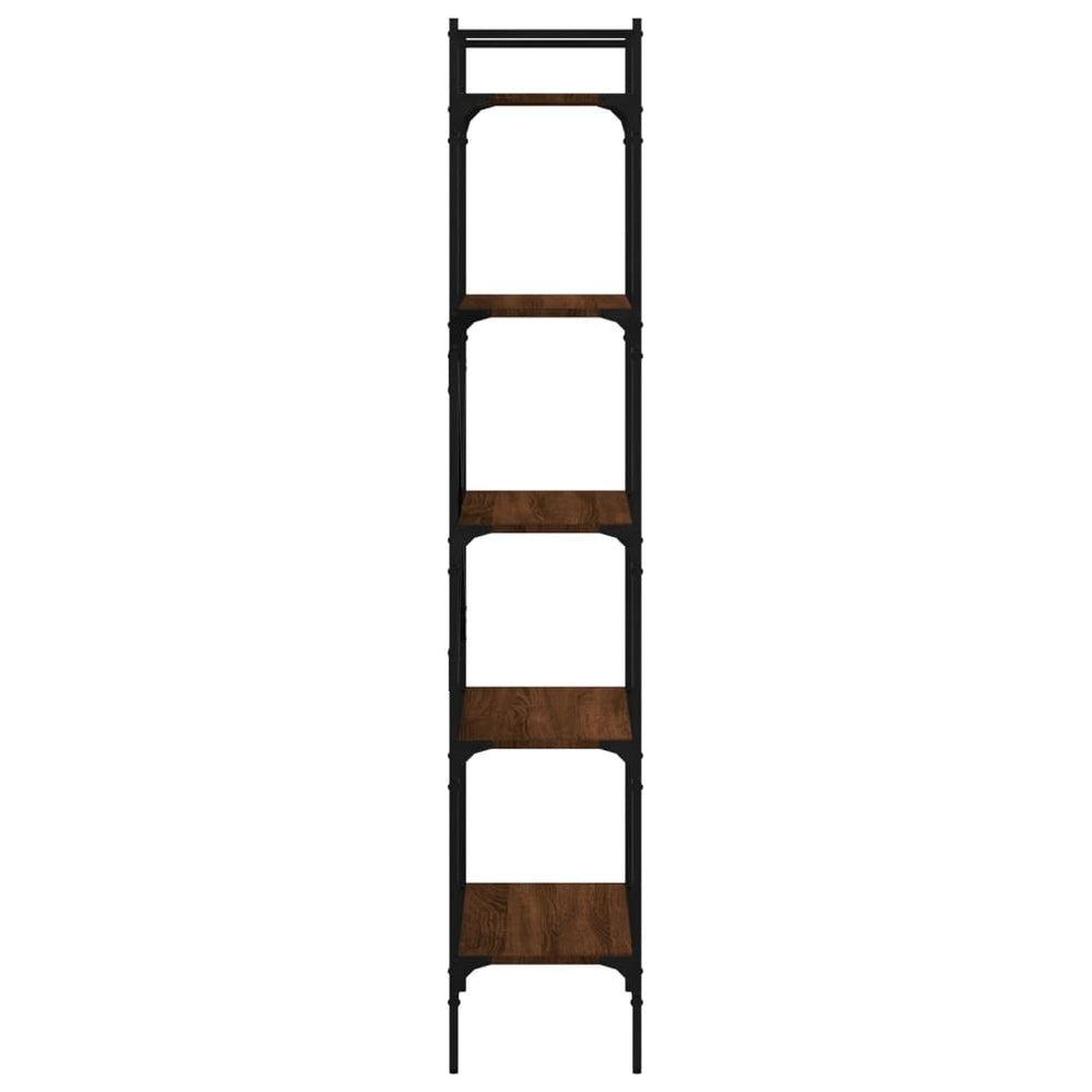 Boekenkast 5-laags 56x31,5x174 cm bewerkt hout bruin eikenkleur MeubelReus