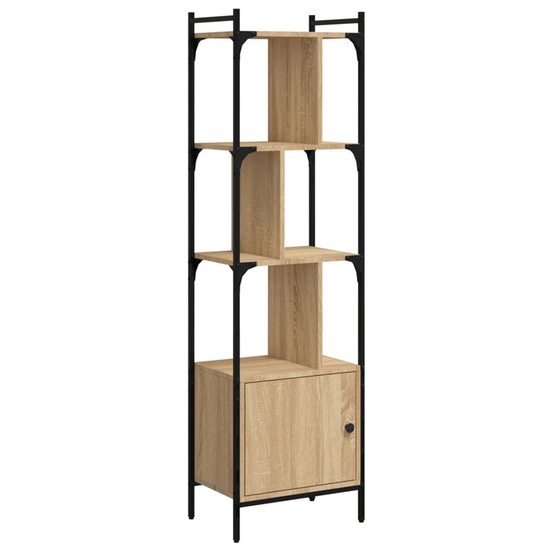 Boekenkast met deur 44,5x30x154,5 cm hout sonoma eikenkleurig MeubelReus