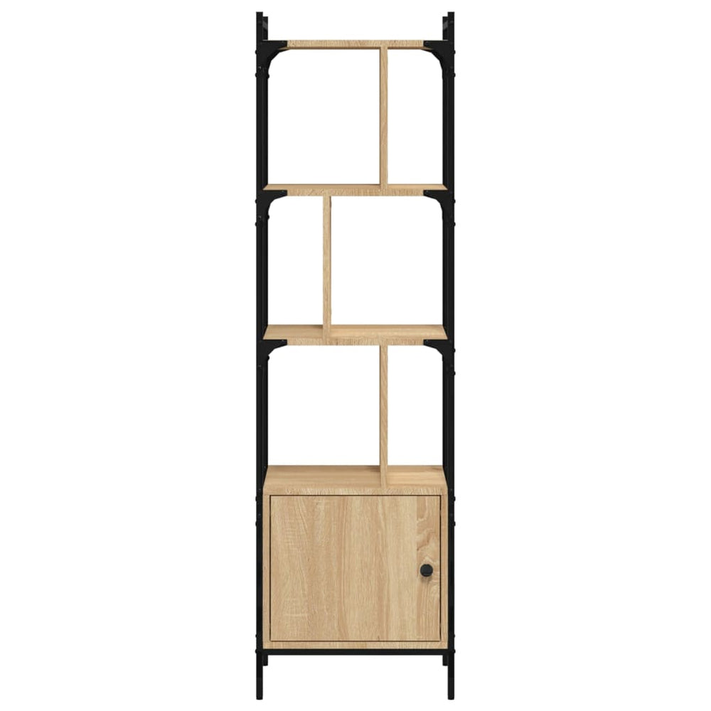Boekenkast met deur 44,5x30x154,5 cm hout sonoma eikenkleurig MeubelReus