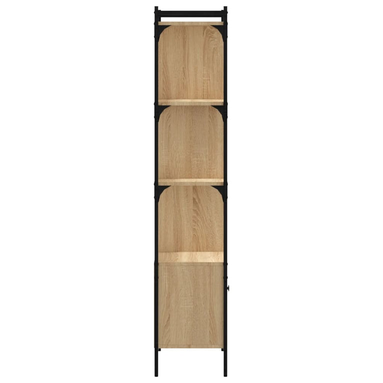 Boekenkast met deur 44,5x30x154,5 cm hout sonoma eikenkleurig MeubelReus