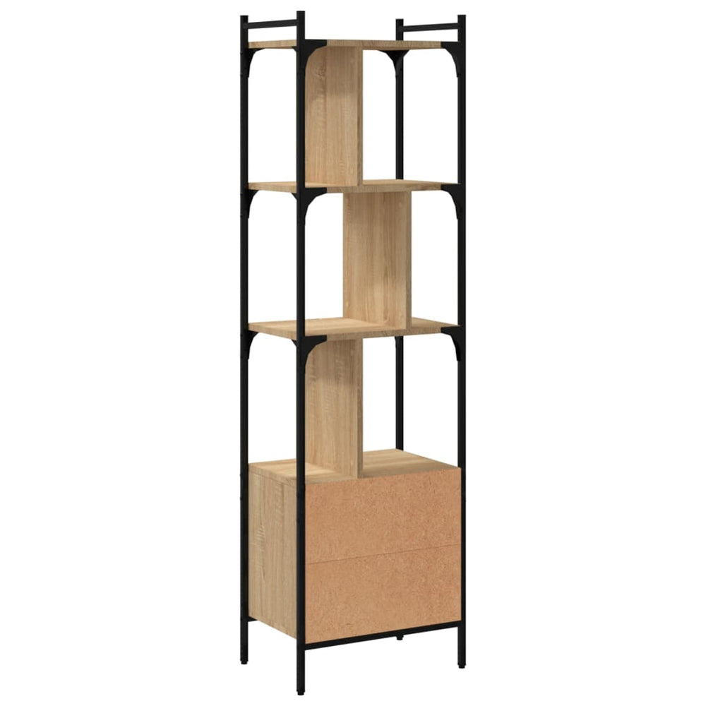 Boekenkast met deur 44,5x30x154,5 cm hout sonoma eikenkleurig MeubelReus