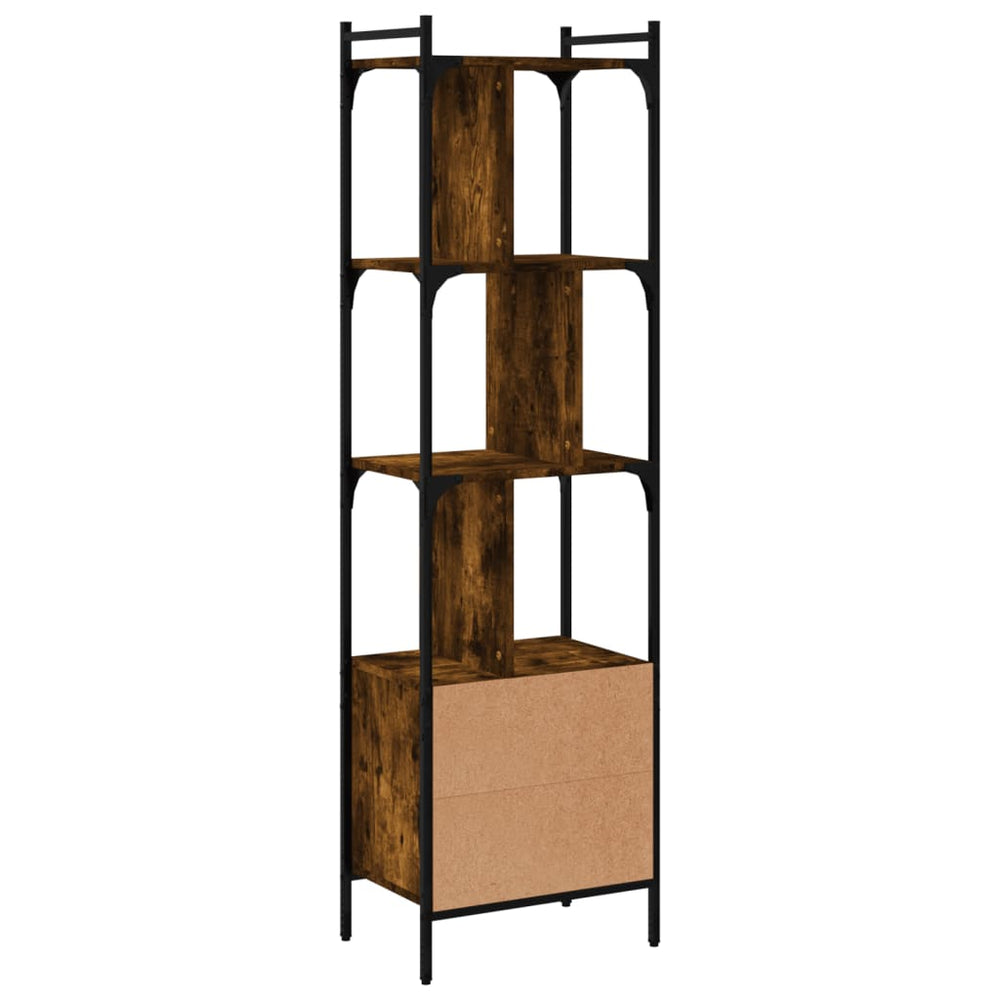 Boekenkast met deur 44,5x30x154,5 cm hout gerookt eikenkleurig MeubelReus