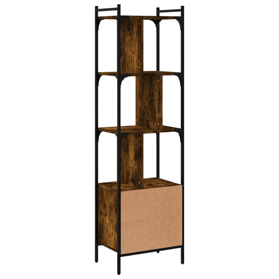 Boekenkast met deur 44,5x30x154,5 cm hout gerookt eikenkleurig MeubelReus