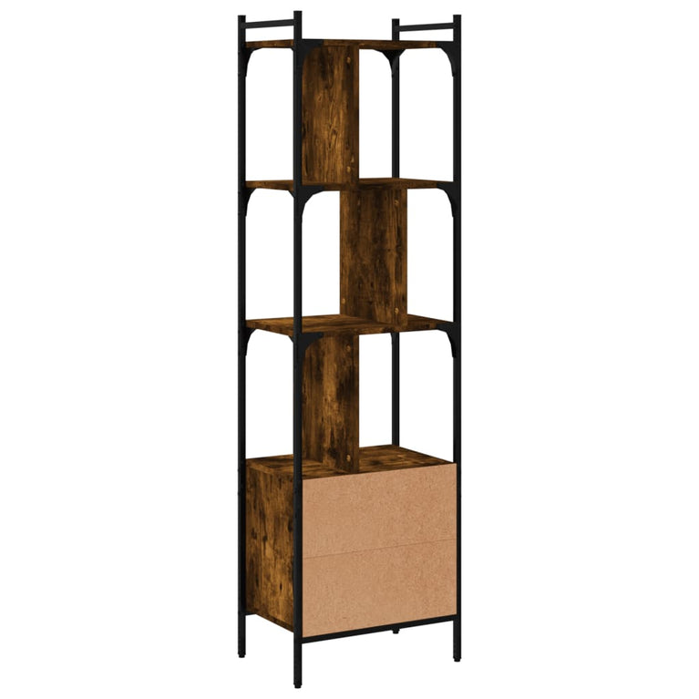 Boekenkast met deur 44,5x30x154,5 cm hout gerookt eikenkleurig MeubelReus