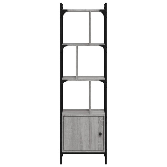 Boekenkast met deur 44,5x30x154,5 cm hout grijs sonoma eiken MeubelReus