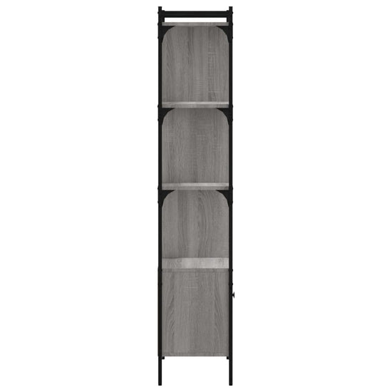 Boekenkast met deur 44,5x30x154,5 cm hout grijs sonoma eiken MeubelReus