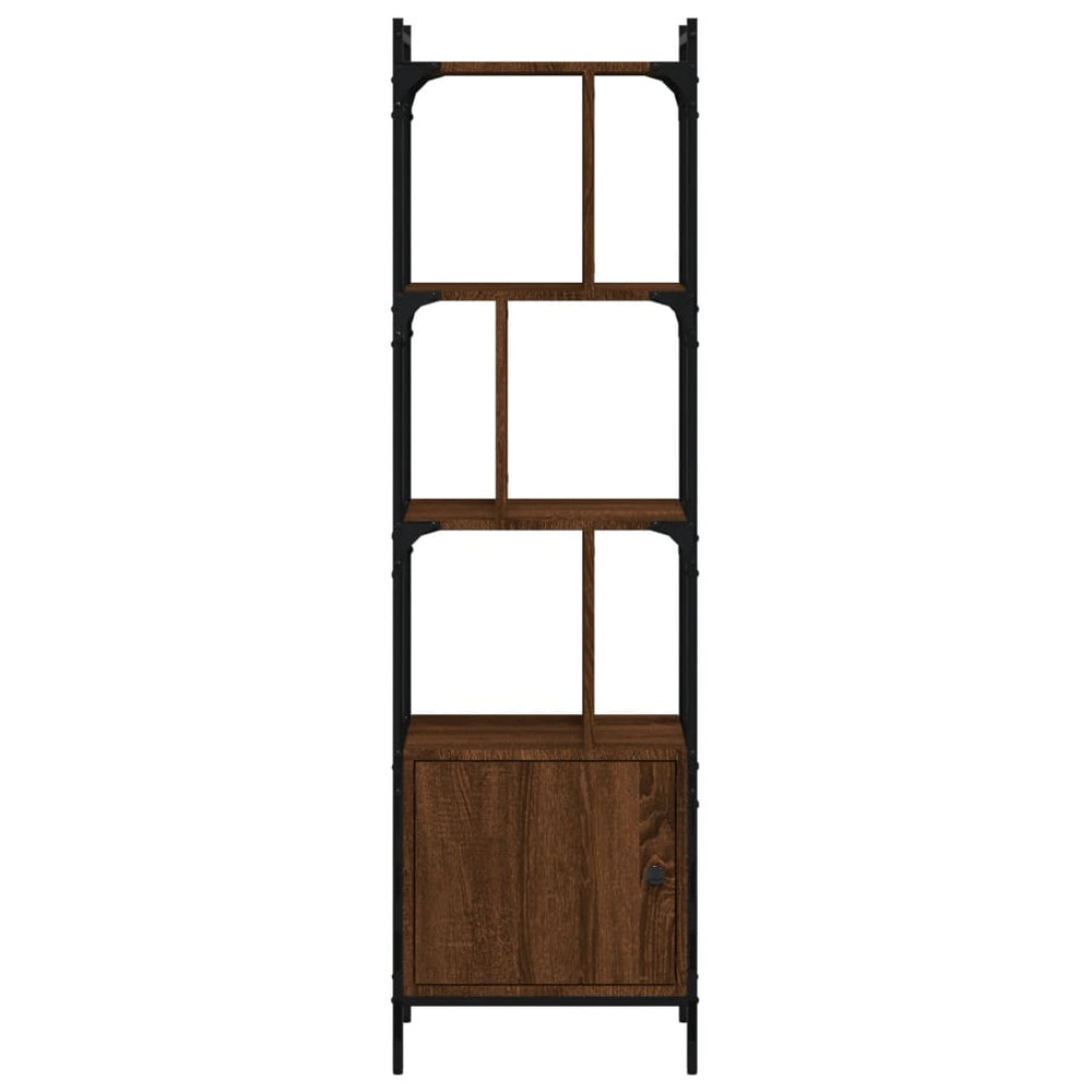 Boekenkast met deur 44,5x30x154,5 cm hout bruin eikenkleur MeubelReus